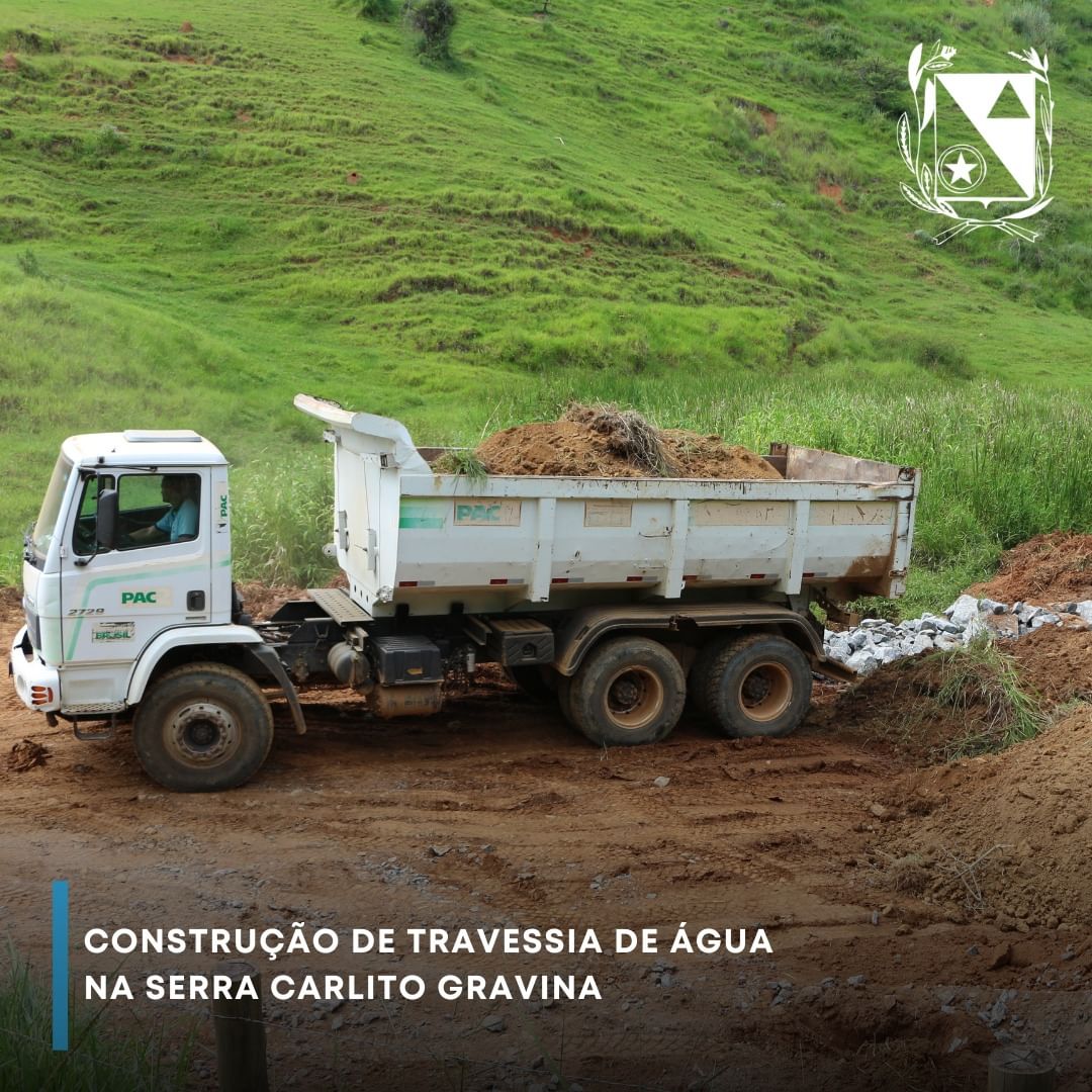Construção de travessia de água na Serra Carlito Gravina