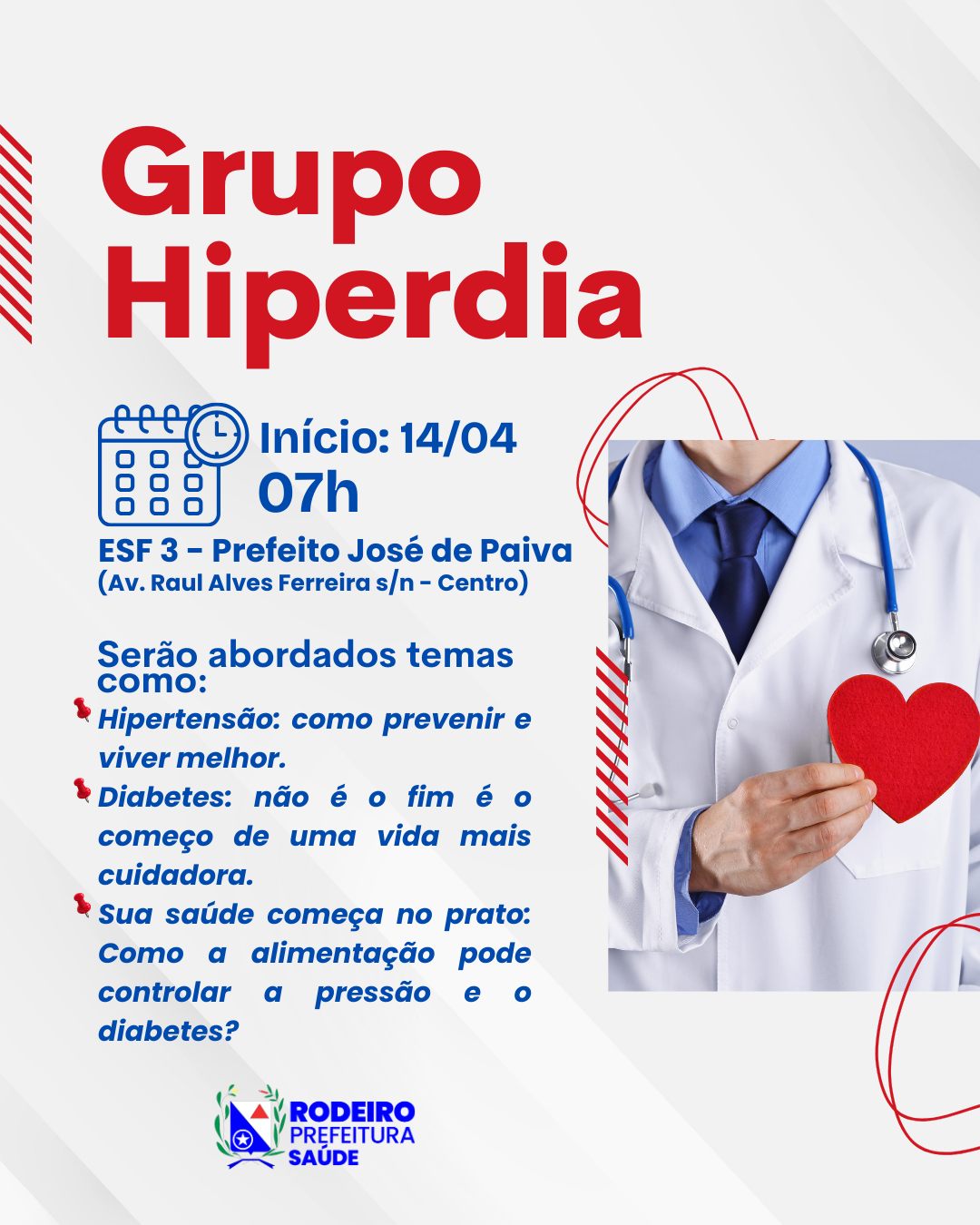 Grupo HIPERDIA ESF 3 – Cuidando da sua saúde